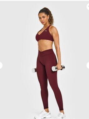 One active unified wrap light rosewood legging size medium